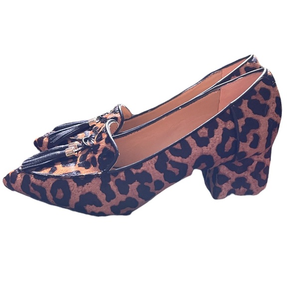 Franco Sarto Leopard Print Tassel Heels - Picture 4 of 10